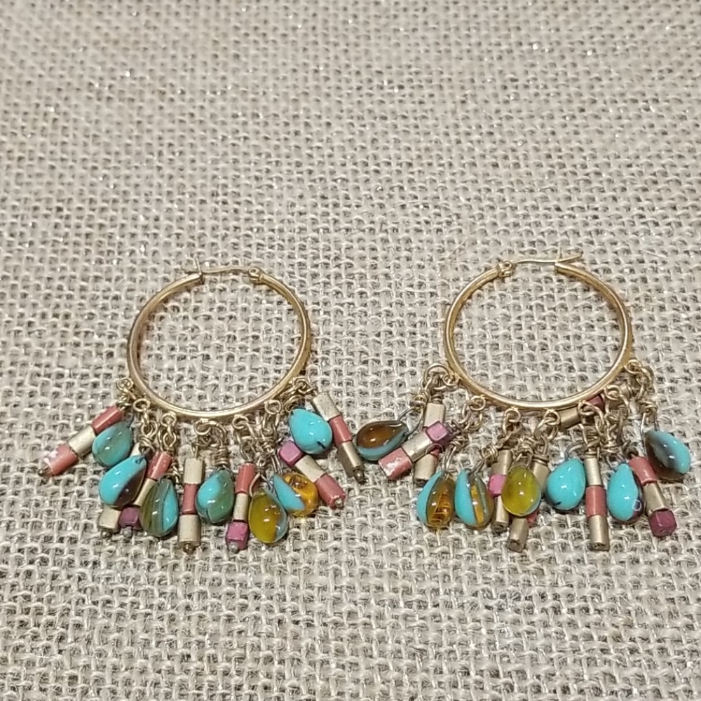 Lucky Brand Goldtone Hoop and Dangle Earrings